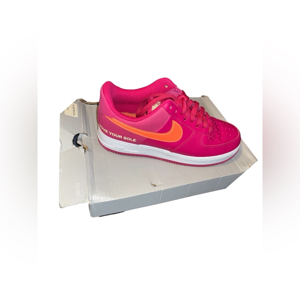Nike Air Force 1 ’07 – “Love Your Sole” Pink / Orange